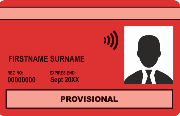 Red Provisional Card